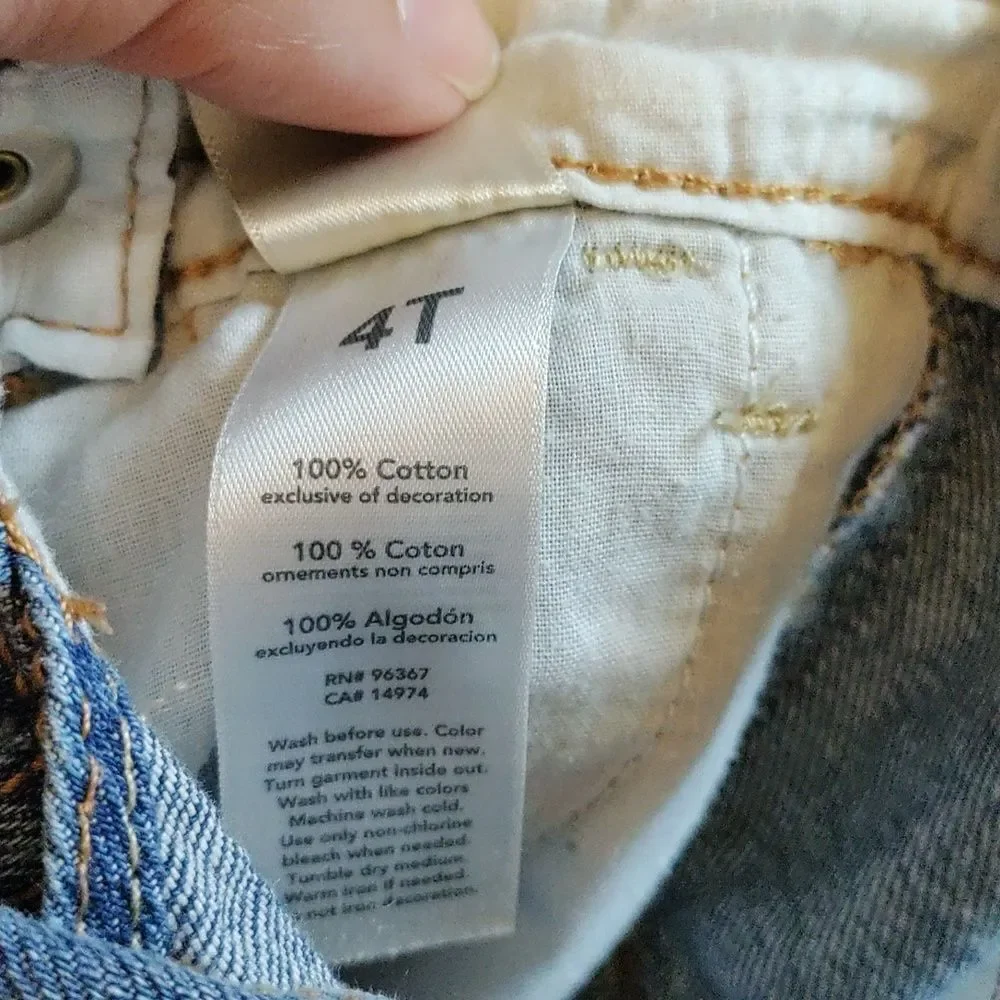 OshKosh Overall Skirt 4T Denim Skirt Cotton Fall School Jean Skirt